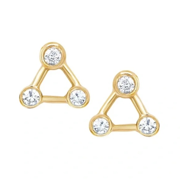Logan Hollowell • Mini Summer Triangle Diamond Constellation Earrings - Picture 1 of 8